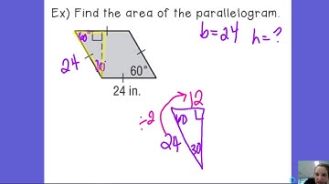 11.1 Area of Parallelogram with special right example