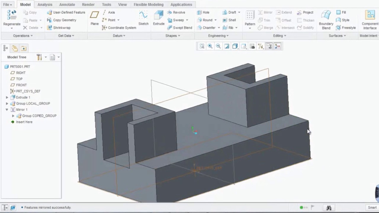 mirror creo 2.0 MIRROR trong Creo 3.0 Nguồn Cadcenter YouTube