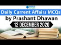 12 December Daily Current Affairs MCQ by Prashant Dhawan Current Affairs Today #UPSC #SSC #Bank