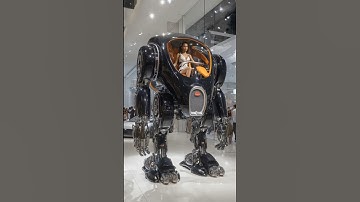 #bugattiveyron -Biped #robot at the #monaco Top Marques 2025 #fantasy #future #cyberpunk #aivideo