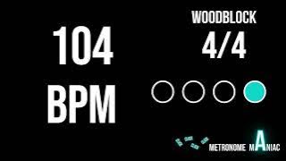 Metronome 104 BPM 4/4 - Woodblock