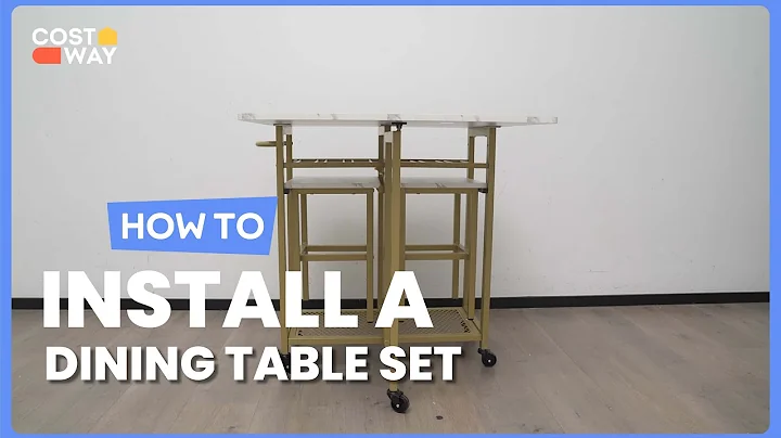 How to Install the 3 Pieces Dining Table Set with 6-Bottle Wine Rack | JV11230 #costway #howto