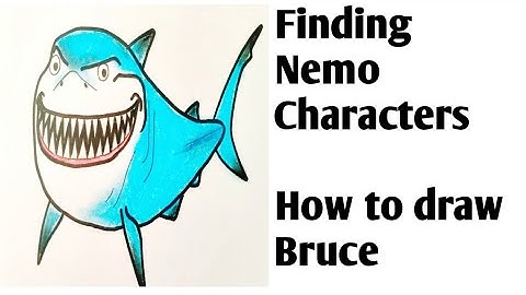 How to draw Bruce|Finding Nemo Characters #drawing#easydrawing #begginersdrawing #stepbystepdrawing