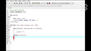 Program to print full pyramid using *  in C++ . ||C++ Programming||
