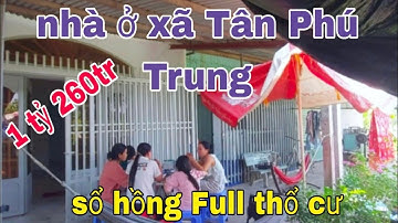ms20, Bán nhà Củ Chi, giá rẻ, có gác lửng, Full thổ cư, ấp Giữa, xã Tân Phú Trung, bán 1tỷ 260 triệu