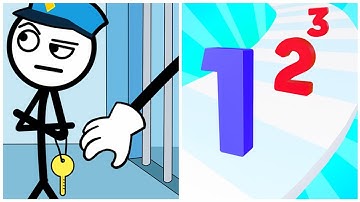 (Thief Puzzle + Number Merge Run) - Satisfying Mobile Games...