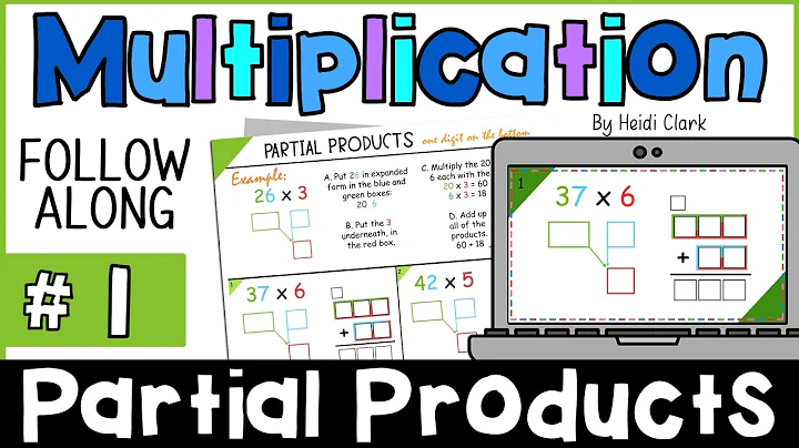 Partial Products multiplication lesson, how to do Partial Products for 2 x 1 digit multiplication Q1
