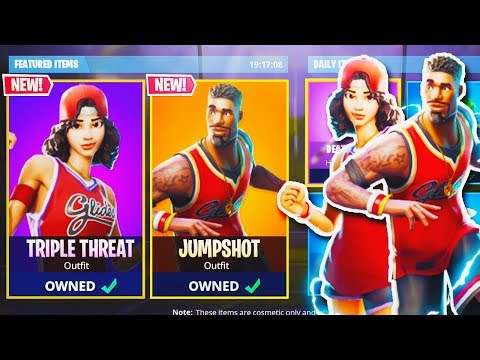 new jumpshot triple threat skin gameplay in fortnite new fortnite battle royale update - fortnite nba skin