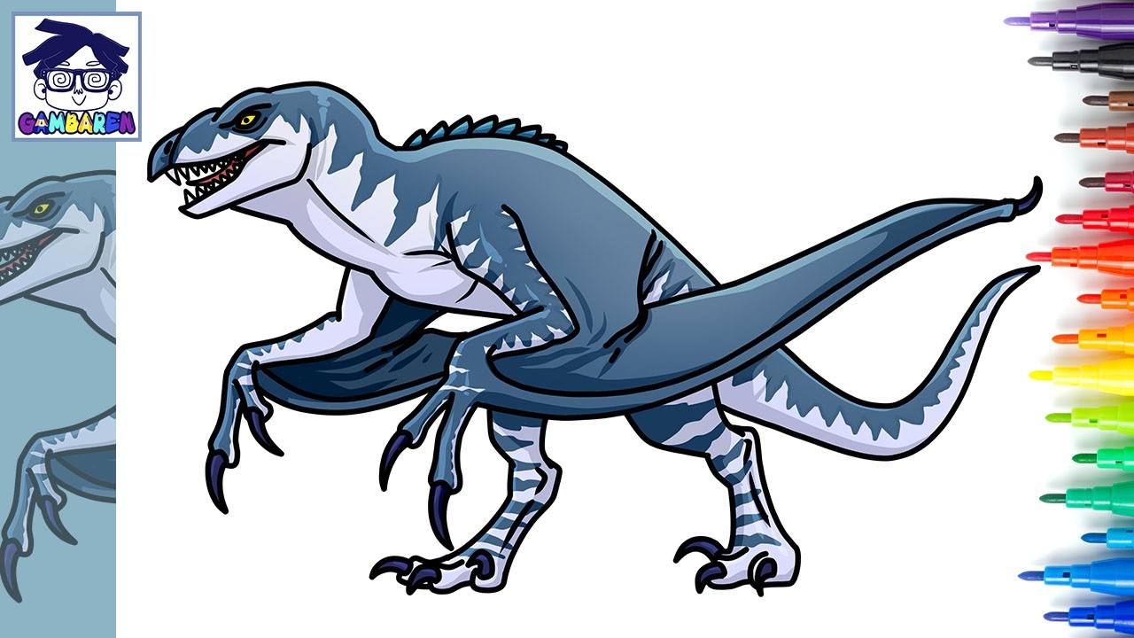 Cara Menggambar MUTADON | JURASSIC WORLD REBIRTH | MOVIE | DINOSAUR | Step by step