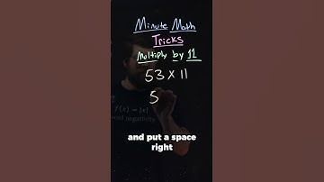 Multiply any 2-digit number by 11 in your Head | 53x11 | Minute Math Tricks Part 140 #shorts