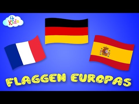Alle Flaggen und Länder Europas lernen für Kinder und Kleinkinder (deutsch)