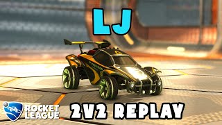 Lj Ranked 2v2 POV #418 - Lj & not glowing VS guh & hesi - Rocket League Replays