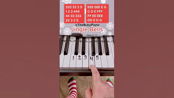 Jingle Bells Piano Easy Tutorial With Letters Shorts Piano Jinglebellspiano 