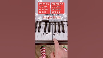 Thumbnail of Jingle Bells Piano Easy Tutorial With Letters #Shorts #piano #jinglebellspiano
