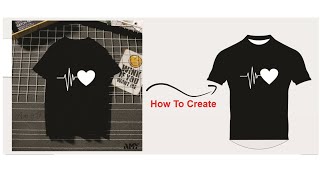 T Shirt Design In Corel Draw | T Shirt Heart Design CorelDraw T Shirt Vector Design |Awais Graphic's