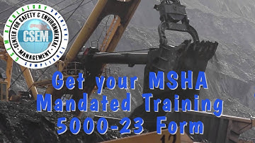 MSHA Part 48 (8 hour) Refresher Training
