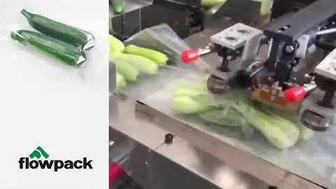 flow cucumber packing machine, horizontal flow packaging machine for vegetable