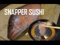 How to Fillet Snapper and Make Sushi & Sashimi (Mangrove) | (鲷鱼寿司)