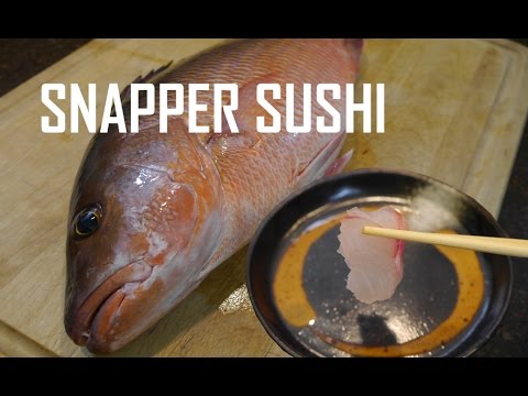 How to Fillet Snapper and Make Sushi & Sashimi (Mangrove)   ()