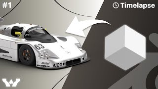 Modeling Mercedes Benz C9 1987 Sauber Racing | Blender 3D modelling Timelapse.Episode 1