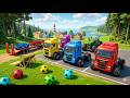 Flatbed Truck McQueen Transportation with Truck Pothole vs Car #7