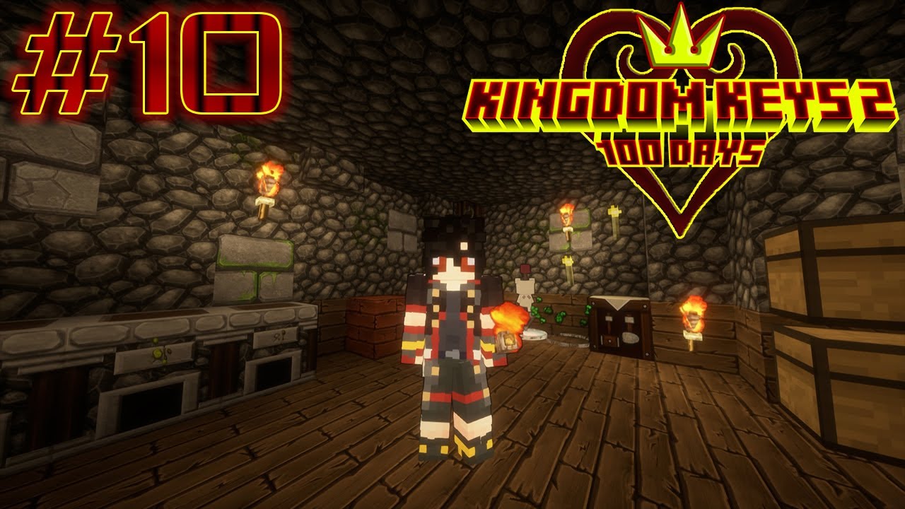 Making the combined Keyblade - Minecraft: Kingdom Keys 2 100 Days - YouTube