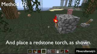 Minecraft How To Turn A Redstone Torch On And Off Diagonally