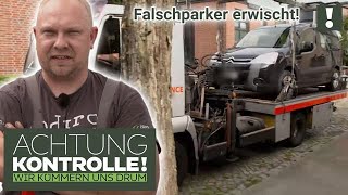 Abschleppen bitte! Falschparker BLOCKIERT wichtige Baustelle! | Achtung Kontrolle | Kabel Eins