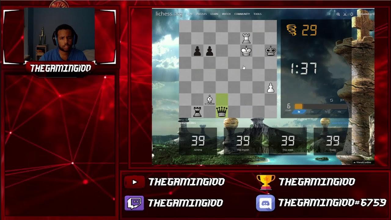 Lichess Puzzle Rush 40 Point Score YouTube
