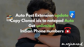 Facebook Sharing Setup Part # 11 Autosave clone ids to Notepad, Auto Post Extension Fix, Indian Ph #
