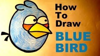 How to draw Blue Bird from Angry Birds Toons drawing lesson screenshot 2