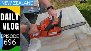 Construction begins with chainsaw precision! [Life in New Zealand Daily Vlog #696]