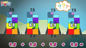 NUMBERBLOCKS FANMADE OPTELLEN VAN VIER DEZELFDE DECIMALE GETALLEN | LEER TELLEN | @ColorArt_id