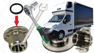 Рено мастер 3 спарка,замена сальника задней ступицы. Renault Master 3 spark hub oil seal replacement