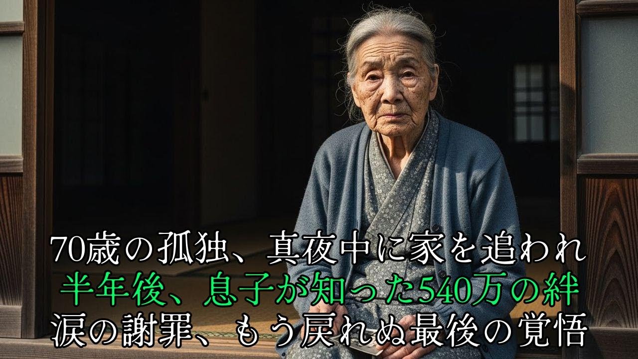 【涙腺崩壊】息子に殴られた夜、黙って家を出た70歳の私。半年後に真実を知った息子夫婦が嗚咽し、許しを乞うた「母の覚悟」