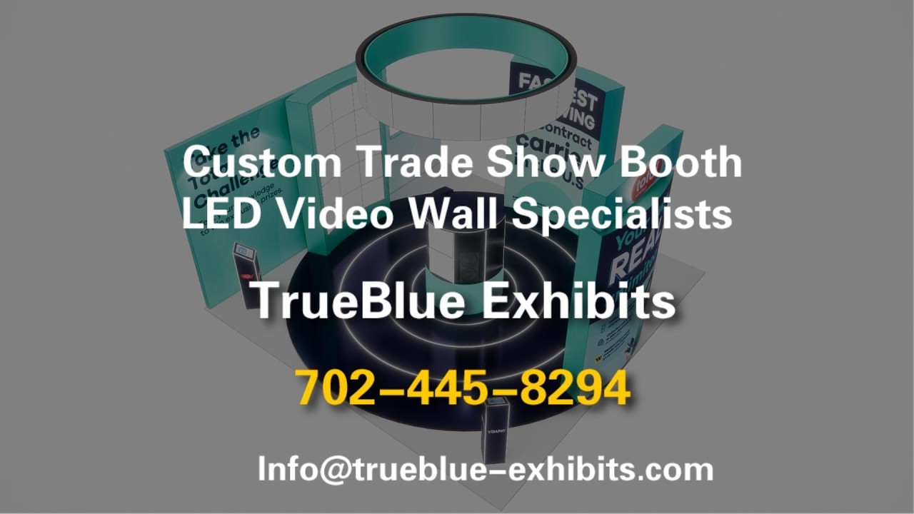 Total Wireless 30' x 30' Total Wireless & Prepaid Expo Curved LED Video Wall Booth 