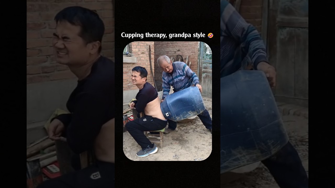 Cupping therapy, grandpa style 🤣