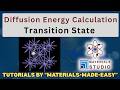 Diffusion Energy Calculation via TS Search: CASTEP | Materials Studio #dft #materialsscience