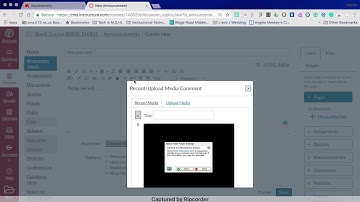 How to make an announcement in Canvas LMS