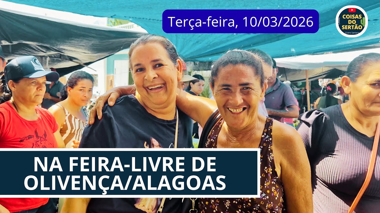 Preços de produtos na feira-livre desta terça-feira: 10/3. Olivença/Alagoas. 