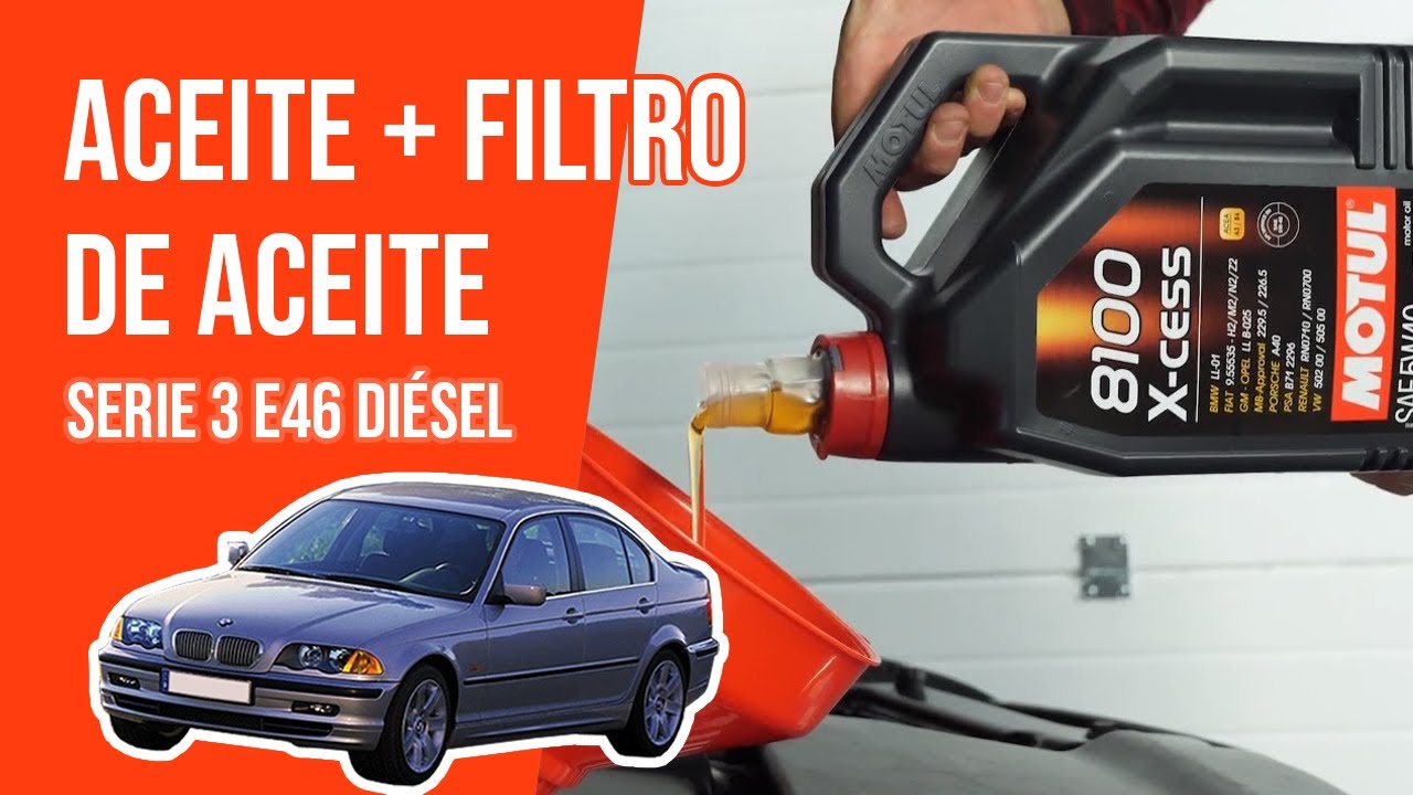 medios de comunicación Presunto mecánico Cambio de aceite y de filtro de aceite BMW 320d E46🛢 - YouTube