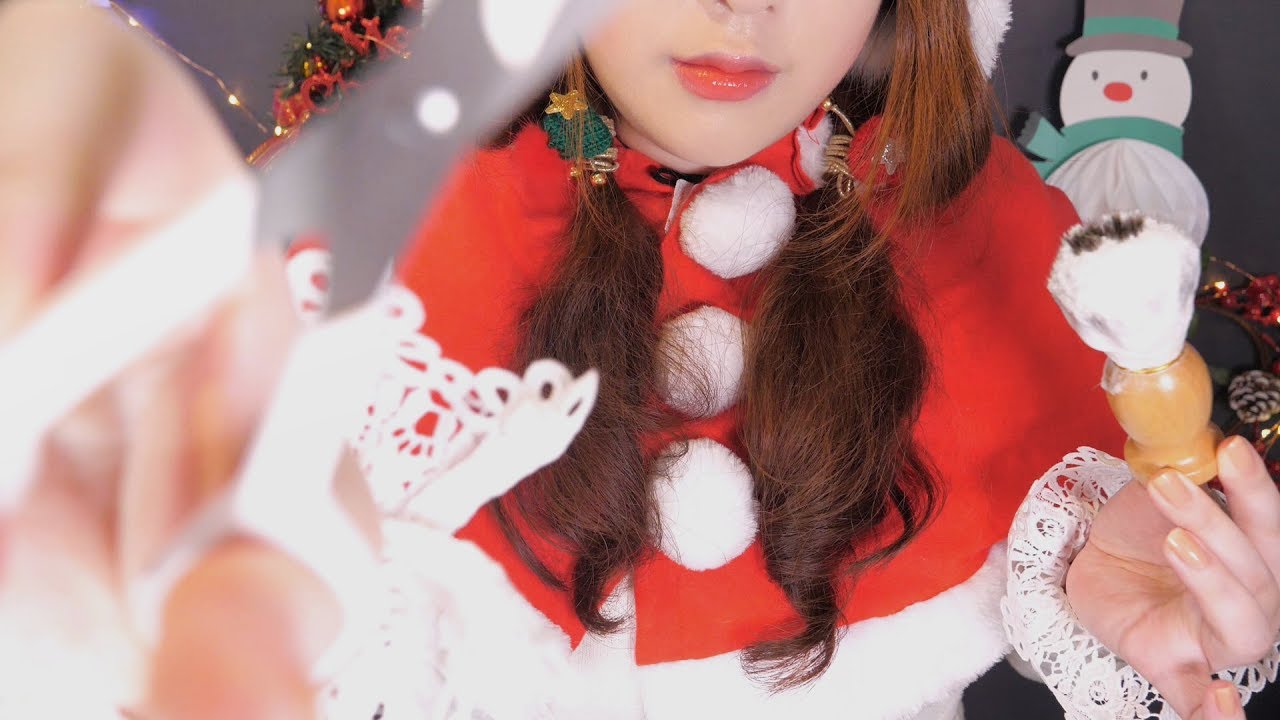 ASMR Becoming Stylish Santa 🎅💈 (Haircut, Shampoo, Shaving, English) asmr relaxing swedish oil massage