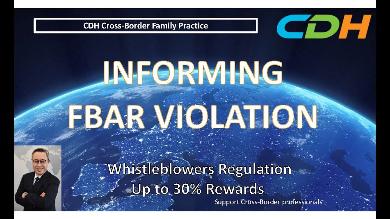 INFORMING FBAR VIOLATION~Whistle Blowers Regulation
