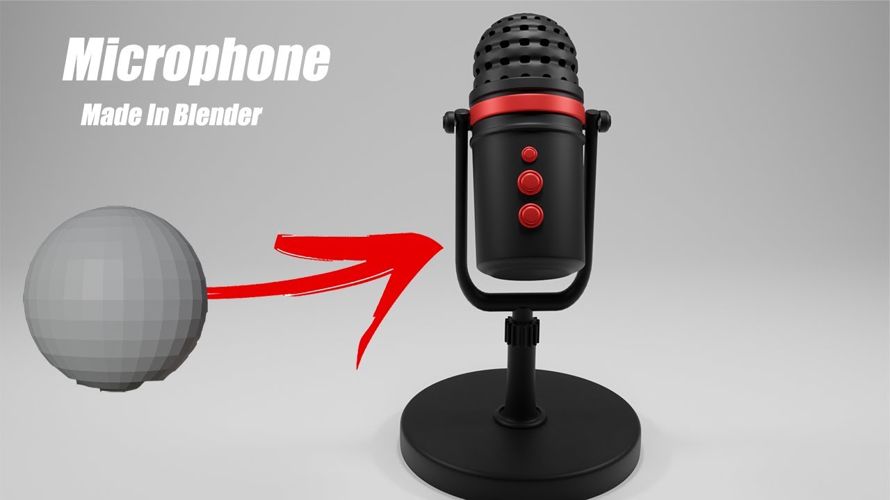 How To Model Microphone In blender ( In 9 minutes ) YouTube