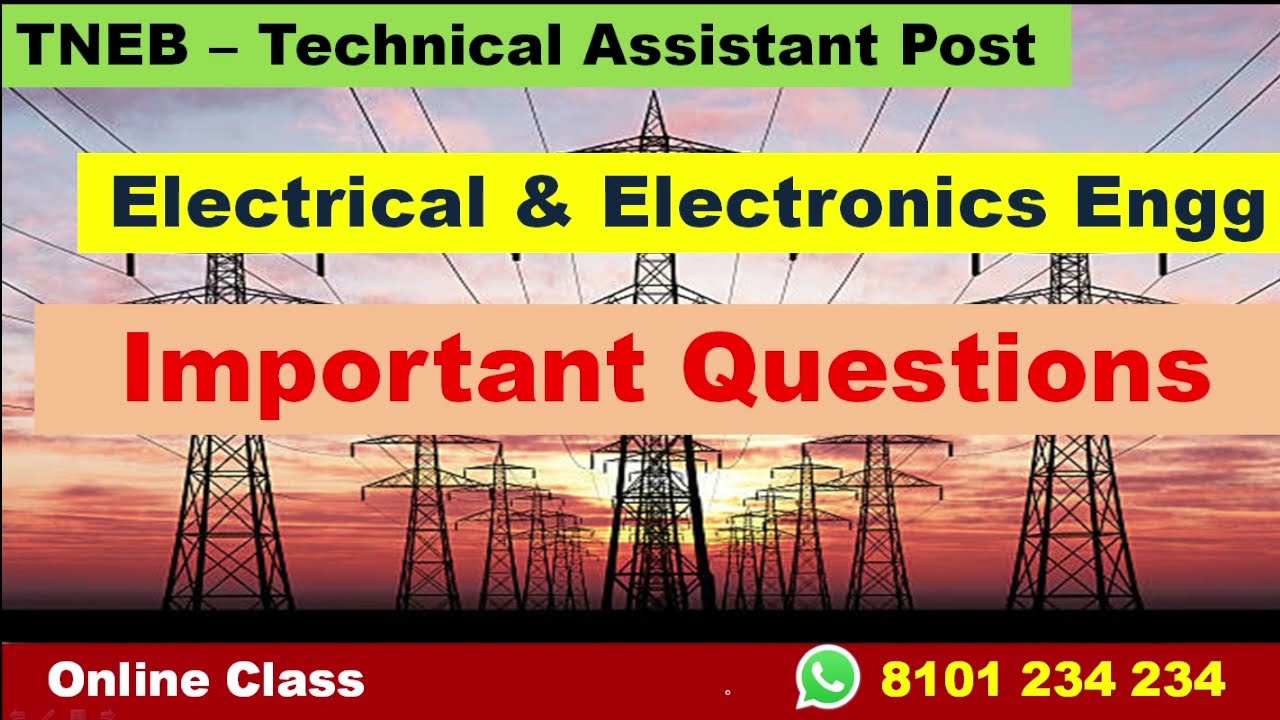 TNEB /TNPSC -Technical Assistant Exam | EEE | Important Questions Discussion  | AE | Field Assistant