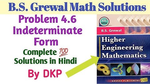 Problem 4.6: Indeterminate Form | L