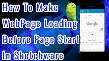How To Make WebPage Loading Before Page Start In Sketchware || by Developer Partha