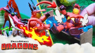 Dragon Set His Pants on Fire!  How to Train Your Dragon Toy Play for Kids!  HTTYD Pretend Story