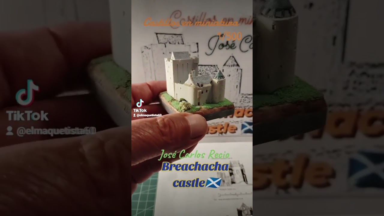 Breachacha Castle a escala 1/500, realizado por "Castillos en miniatura".