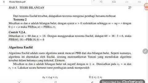 Algoritma Euclid dan Relatif Prima